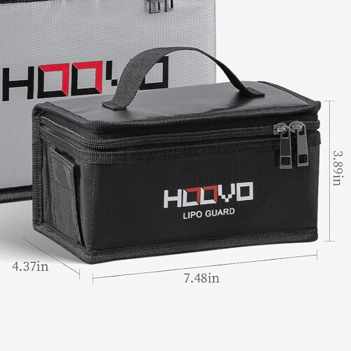 HOOVO Lipo Bag Fireproof Explosion proof Lipo Battery Safe Bag LiPo Guard (SMALL) HOVSML