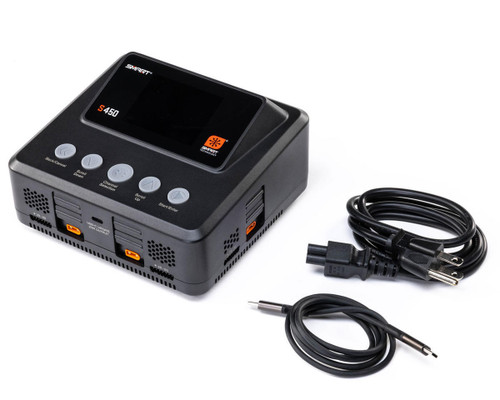 Spektrum RC S450 G2 Quad Smart LiPo Battery Charger 6S/10A/DC-400W/AC SPMXC3040