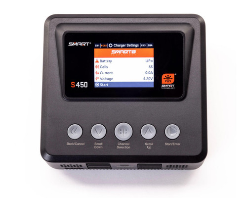 Spektrum RC S450 G2 Quad Smart LiPo Battery Charger 6S/10A/DC-400W/AC SPMXC3040