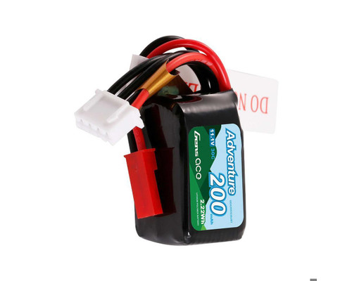 Gens Ace 200mAh 3S 11.1V 30C Lipo Battery Pack with JST Plug (GEA2003S30JST)