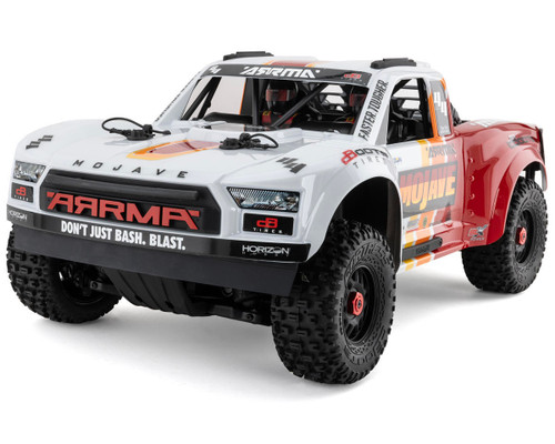 Arrma Mojave 4S BLX Brushless 1/8 RTR Electric Desert Truck White/Red ARA4404T1