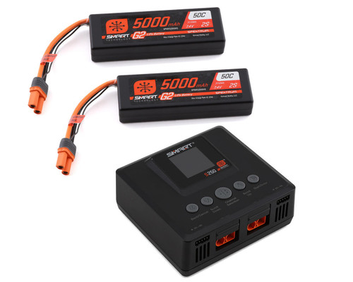 Smart Powerstage 4S Surface Bundle: (2) G2 5000mAh 2S LiPo IC5 & S250 Charger
