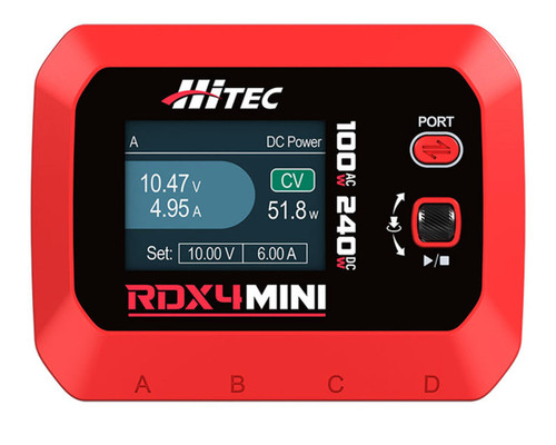 Hitec RDX4 Mini Quad Smart LiPo Battery Balance Charger 4S/6A/DC-240W (HRC44350)