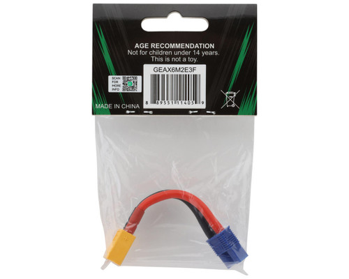 Gens Ace XT60 Male / EC3 Female Adapter Cable Reliable Power Transfer GEAX6M2E3F