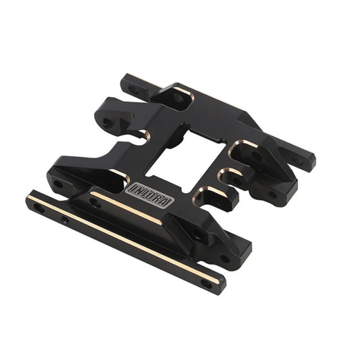 INJORA 53g/pcs Brass Skid Plate Transmission Mount for 1/18 TRX4M Black 4M-67BK