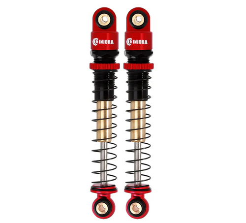 INJORA 43mm Aluminum Threaded Double Barrel Shocks Dampers Axial SCX24-27RB-4