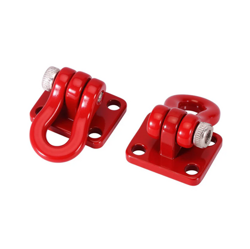 INJORA Metal Tow Hook for 1/24 1/18 RC Crawlers For Fecovery Setups Red INA-125