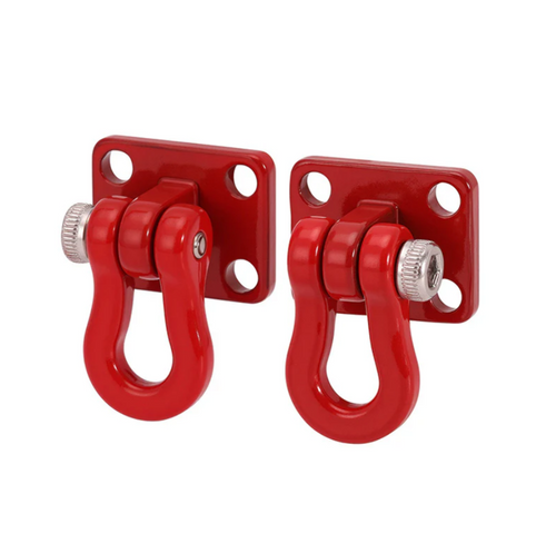 INJORA Metal Tow Hook for 1/24 1/18 RC Crawlers For Fecovery Setups Red INA-125