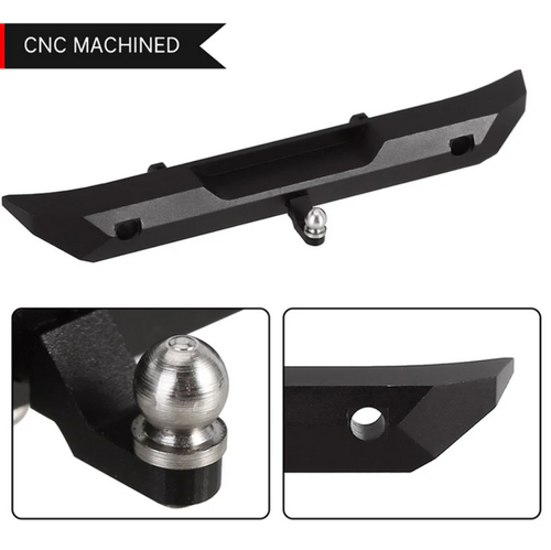 INJORA CNC Aluminum Rear Bumper Trailer Hitch SCX24 Jeep Wrangler JLU SCX24-150R
