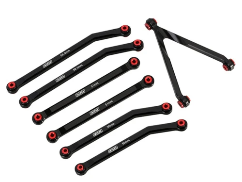 INJORA 7pcs High Clearance Chassis Links For Bronco Base Camp 4Runner SCX24-52BK
