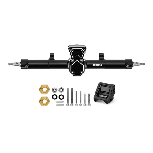 INJORA +4mm ProSteer Double Joint Axles Aluminum 42° Angle for 1/24 SCX24-184BKR