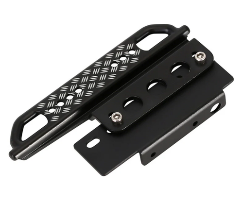 INJORA 2p Metal Rock Sliders Side Pedal Jeep Wrangler Deadbolt Bronco SCX24-80BK