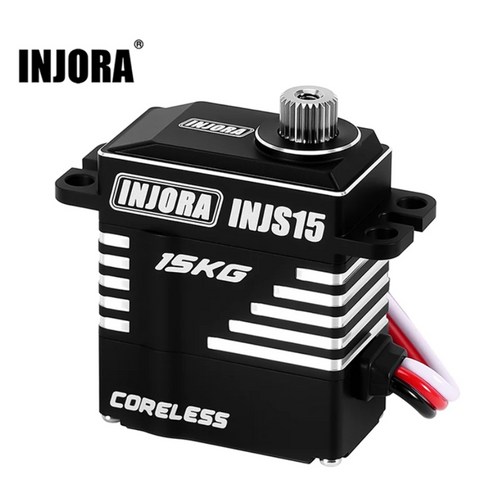 INJORA INJS15 15KG Coreless High Torque Micro Servo 25T for 1/18 1/24 RC Crawler
