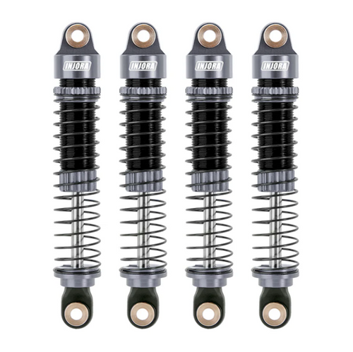 INJORA 59mm Long Threaded Oil Shocks for 1/18 TRX4M Upgrade 4M-42 Gray 4M-42GL-4