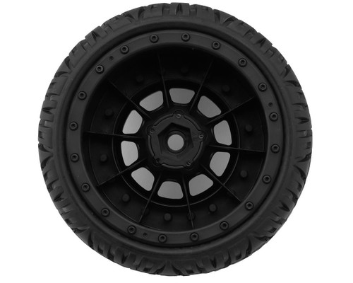 JConcepts G-Locs Pre-Mounted Monster Truck Tires Hazard Wheel Black JCO4015-3994