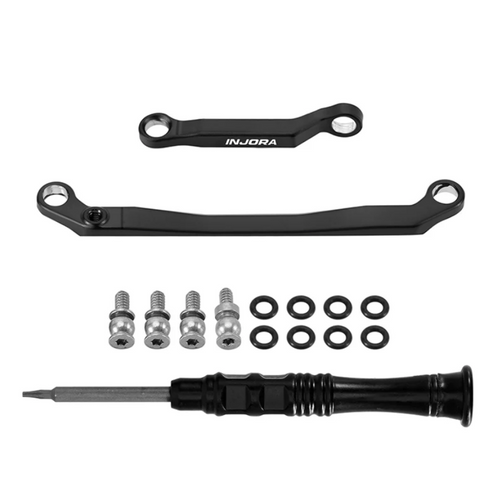 INJORA Black Coating  Brass Steering Links CNC for 1/30 Axial SCX30 SCX30-05BK