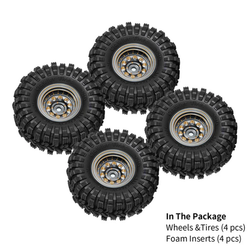 INJORA 1.0" 58*24mm -2.65mm Offset Brass Wheel Set for Crawlers YQW-1008GL-1017
