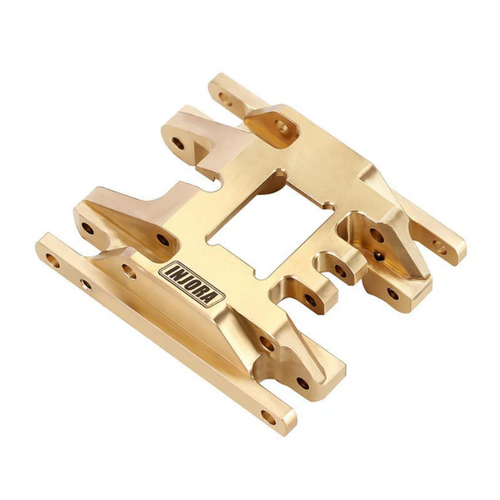 INJORA 53g/pcs Brass Skid Plate Transmission Mount for 1/18 TRX4M Gold (4M-67)