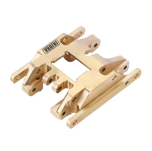 INJORA 53g/pcs Brass Skid Plate Transmission Mount for 1/18 TRX4M Gold (4M-67)