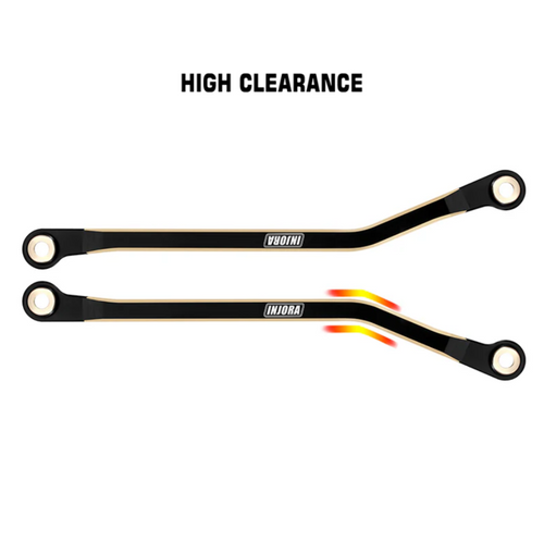 INJORA Brass High Clearance Links for 1/18 TRX4M High Trail K10 F150 (4M-97BK)