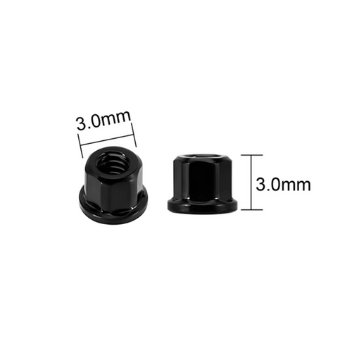 INJORA M2 Stainless Steel Nuts for 1/30 SCX30 CNC-machined Black INJSCX30-12-8BK