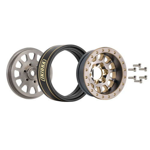 INJORA 1.0 Plus Brass -3.75mm Offset Wheels for Micro Crawlers Gray (YQW-1101GL)