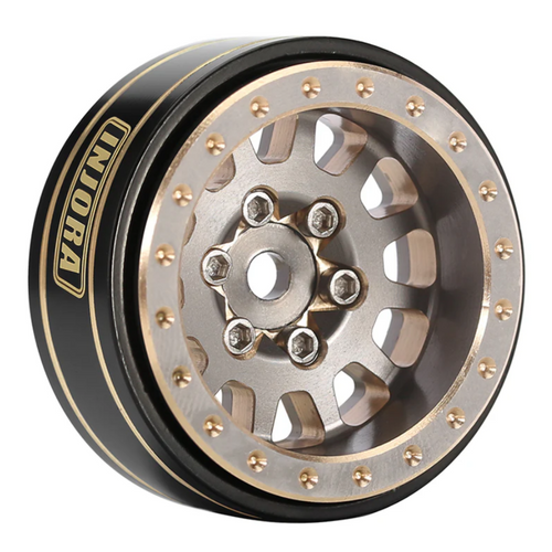 INJORA 1.0 Plus Brass -3.75mm Offset Wheels for Micro Crawlers Gray (YQW-1101GL)