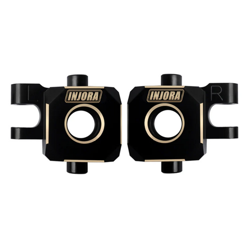 INJORA Black Brass Upgrade Parts Steering Knuckles for 1/18 TRX4M INJTRX4M-04BK