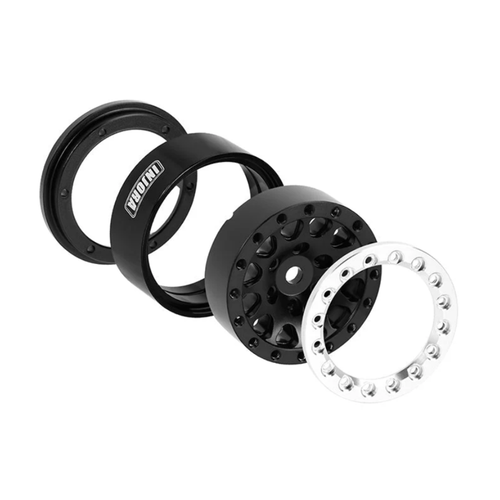 INJORA 1.3" Aluminium 0mm Offset Wheels for Micro Crawlers Silver (YQW-1311SB)