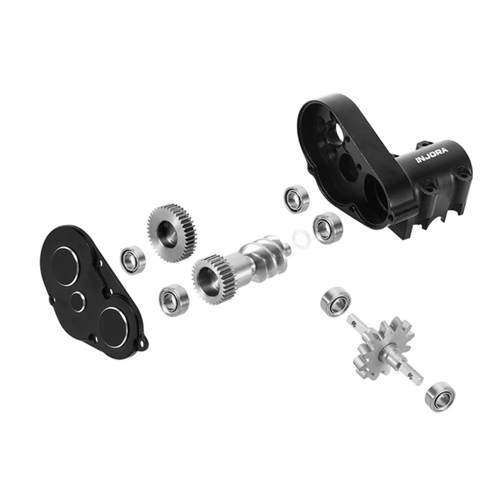 INJORA Aluminum Transmission Kit for 1/30 SCX30 (Unassembled) Black SCX30-11BK