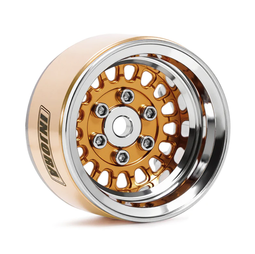 INJORA 1.0" ModuWheel -4.4mm Offset Wheels for Micro Crawlers Gold YQW-MW1016GD