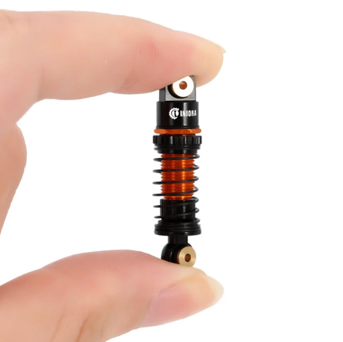 INJORA 39mm Aluminum Threaded Oil Shocks Orange/Gold for Axial FMS SCX24-131GD-4