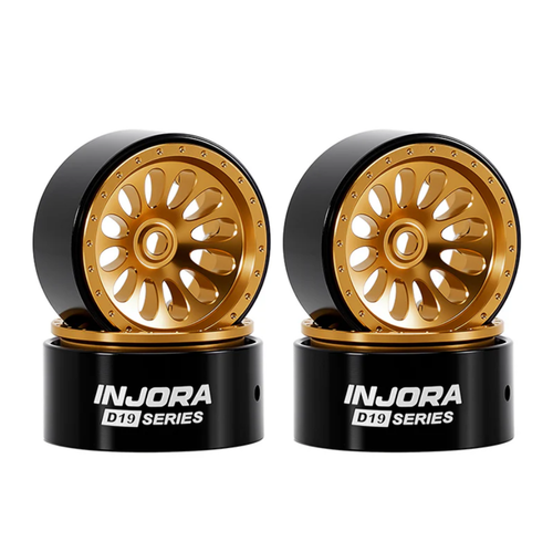 INJORA 0.7" D19 Ripple Aluminum Wheels CNC-machined for 1/30 SCX30 (W7005GD-19)