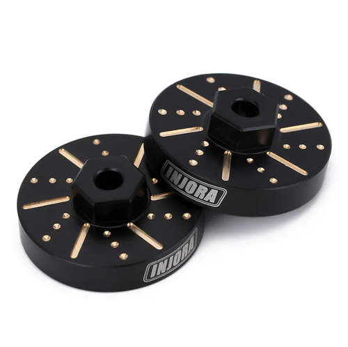 INJORA 4pcs 6g/pcs Black Wheel Weights with Wheel Hex Hubs Axial AX24 SCX24-40BK