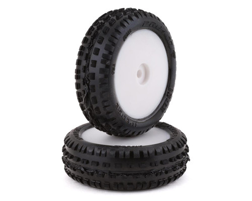 Pro-Line Mini-B Front Pre-Mounted Wedge Carpet Tire w/8mm Hex White Z3 PRO829813