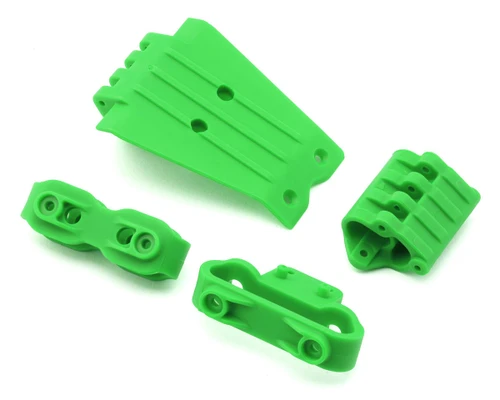 Arrma Gorgon Lower Skid And Bumper Mount Set Green Impact Absorption (ARA320791)