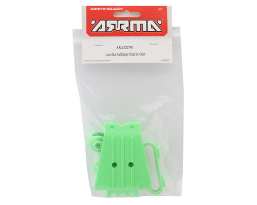 Arrma Gorgon Lower Skid And Bumper Mount Set Green Impact Absorption (ARA320791)