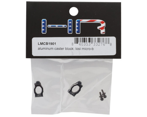 Hot Racing Losi® Micro-B Aluminum Caster Blocks Black Set of 2 CNC HRALMCB1901