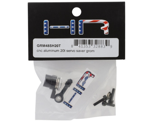 Hot Racing Arrma Grom 1/18 Aluminum Servo Saver Set (Black) (20T) HRAGRM48SH20T