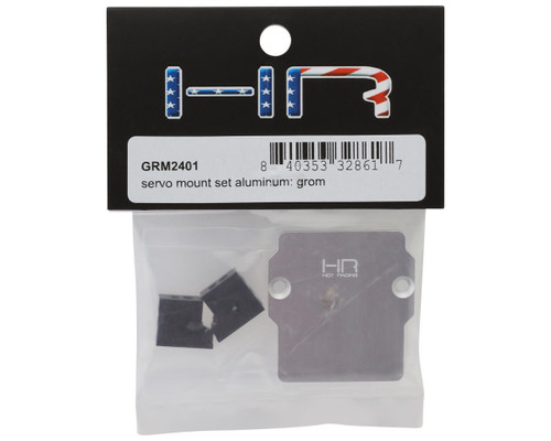 Hot Racing Arrma Grom Aluminum Servo Plate (Silver) w/Servo Mounts (HRAGRM2401)