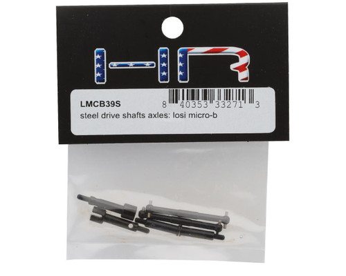 Hot Racing Losi Micro-B Steel Drive Shafts Axles Black CNC-Machined (HRALMCB39S)