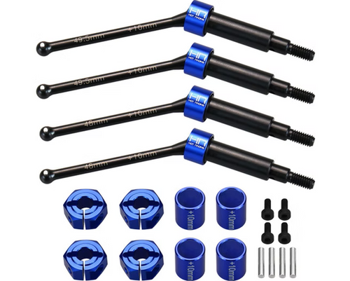Hot Racing Steel Universal +10mm CVD Axles Drive Set : Grom MT Black (GRM288Q10)