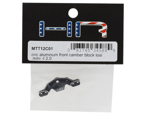 Hot Racing Losi Mini-T 2.0 Aluminum Front Camber Block Black CNC (HRAMTT12C01)