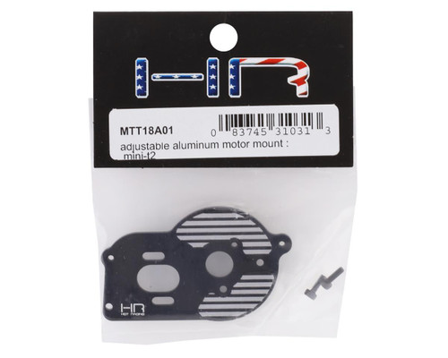 Hot Racing Losi Mini-T 2.0 Aluminum adjustable Motor Mount Black CNC HRAMTT18A01