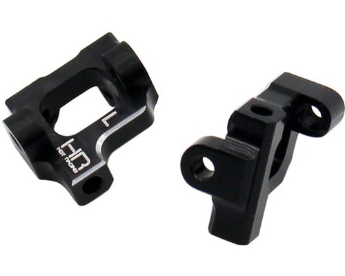 Hot Racing Losi Mini-T 2.0 Aluminum 0 Degree Caster Blocks (Black) HRAMTT1901