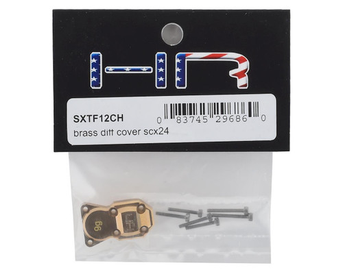 Hot Racing Axial SCX24 Solid Brass Billet Diff Cover 9g CNC Machined HRASXTF12CH