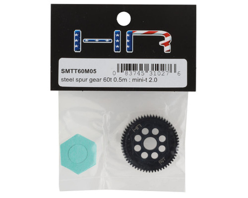 Hot Racing Losi Mini-T 2.0 Steel 0.5M Spur Gear 60T Black Steel (HRASMTT60M05)
