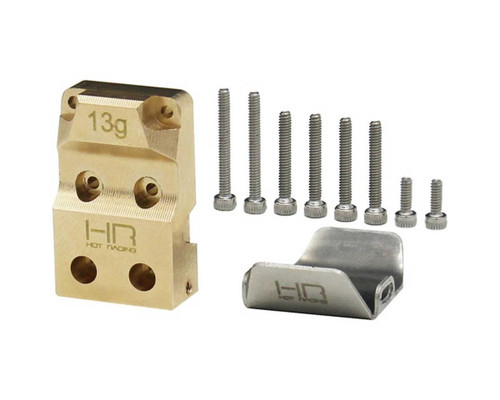 Hot Racing Axial SCX Brass Differential Cover Stainless Axle Skid Plate SXTF12CP