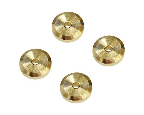 Hot Racing Axial SCX24 Brass Axle Weight Set of 4 5g CNC Machined HRASXTF2604H
