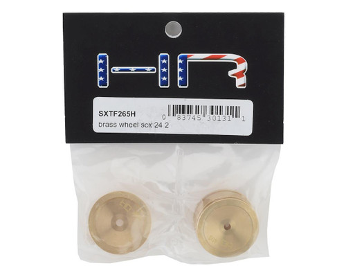 Brass Wheels Only, 26.5mm (2): SCX24